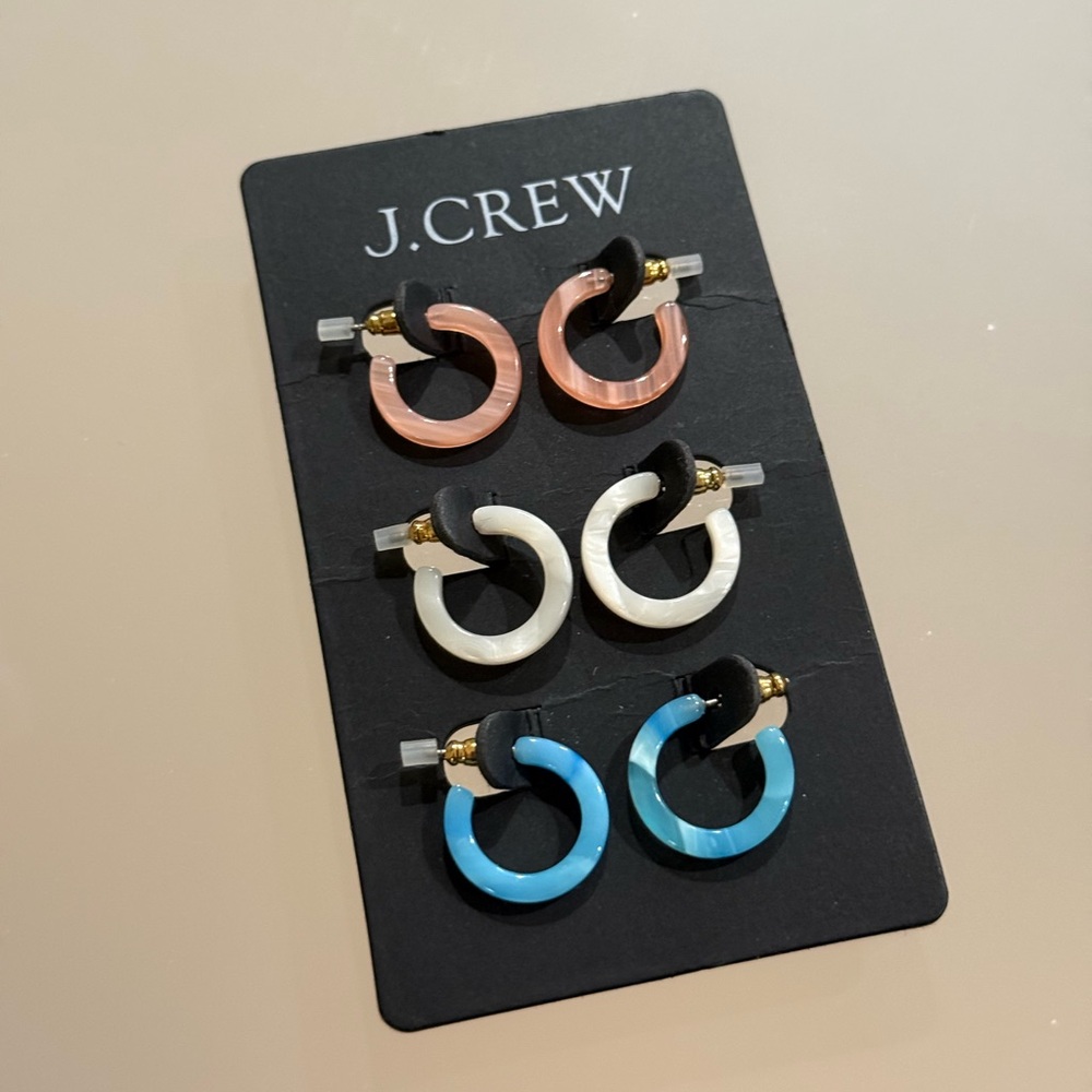 JCREW Small Colorful Earrings, Small Hoops